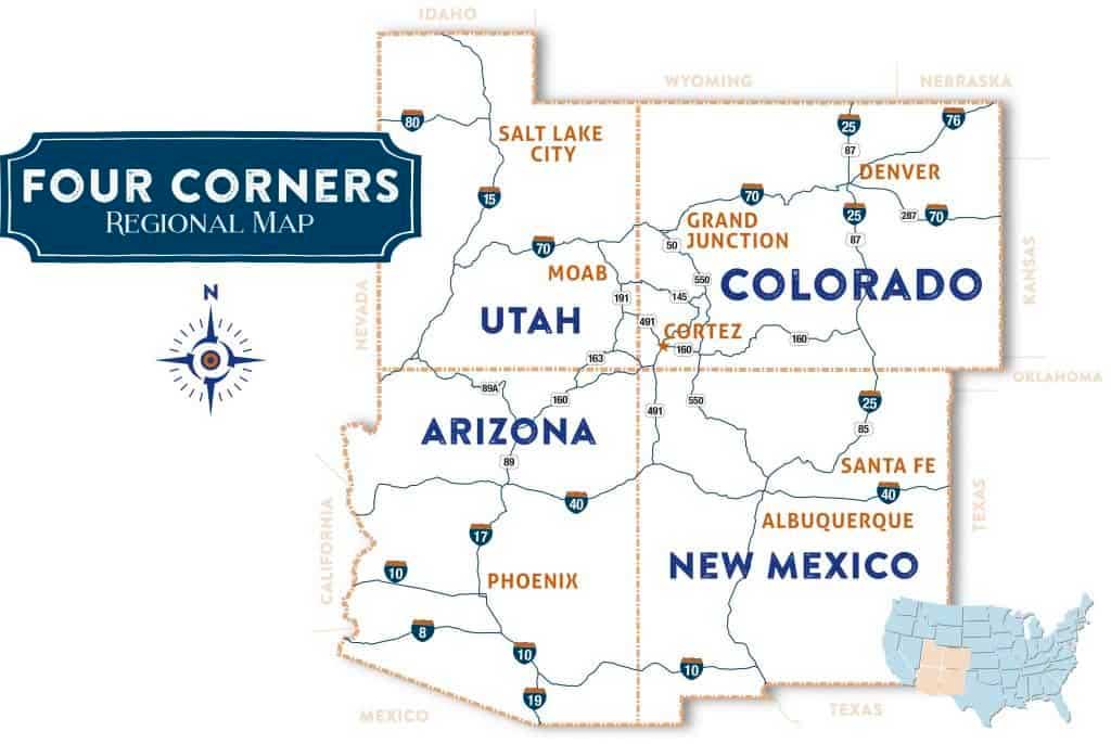 4 corners map